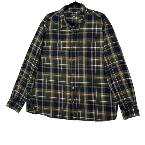 Eddie Bauer Other - EDDIE BAUER‎ Men Flannel Shirt 2XL Plaid Cozy Outdoor Classic Pocket Long Sleeve